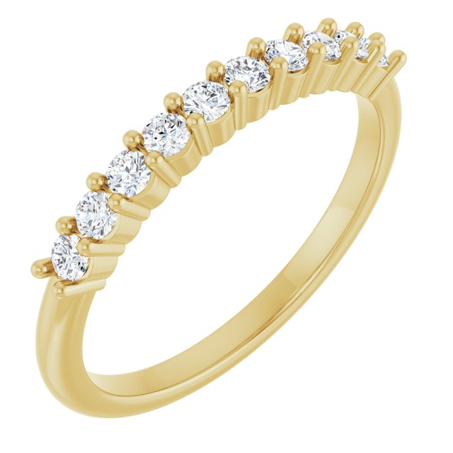 14k Yellow 1/4 Ctw Natural Diamond 10-year Anniversary Band