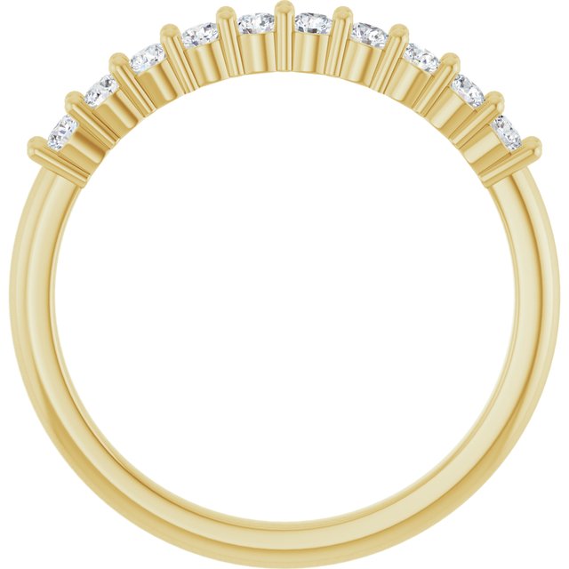 14k Yellow 1/4 Ctw Natural Diamond 10-year Anniversary Band