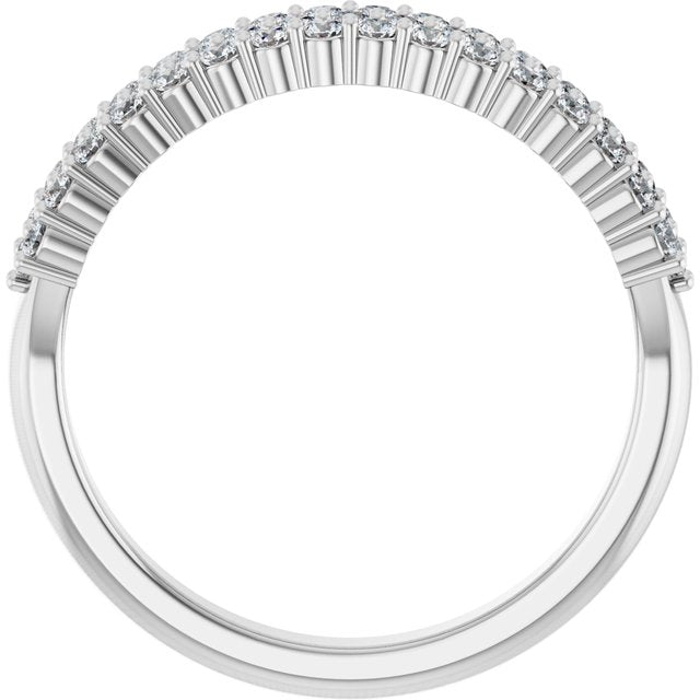 14K White 5/8 CTW Lab-Grown Diamond Anniversary Band