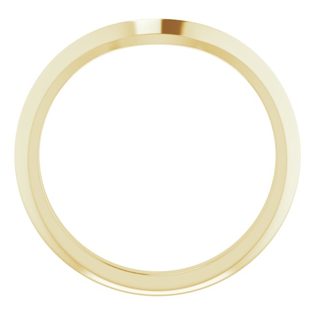 14K Yellow Band for 8x6 mm Oval Ring