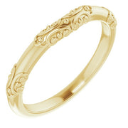 14K Yellow Band for 10x5 mm Marquise Ring