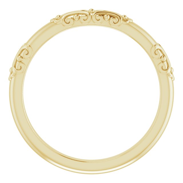 14K Yellow Band for 10x5 mm Marquise Ring