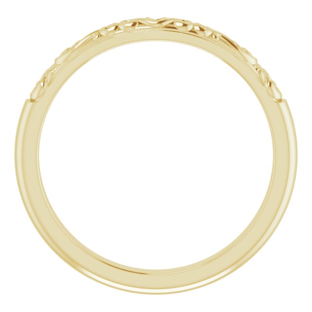 14K Yellow Band for 8x6 mm Oval Ring