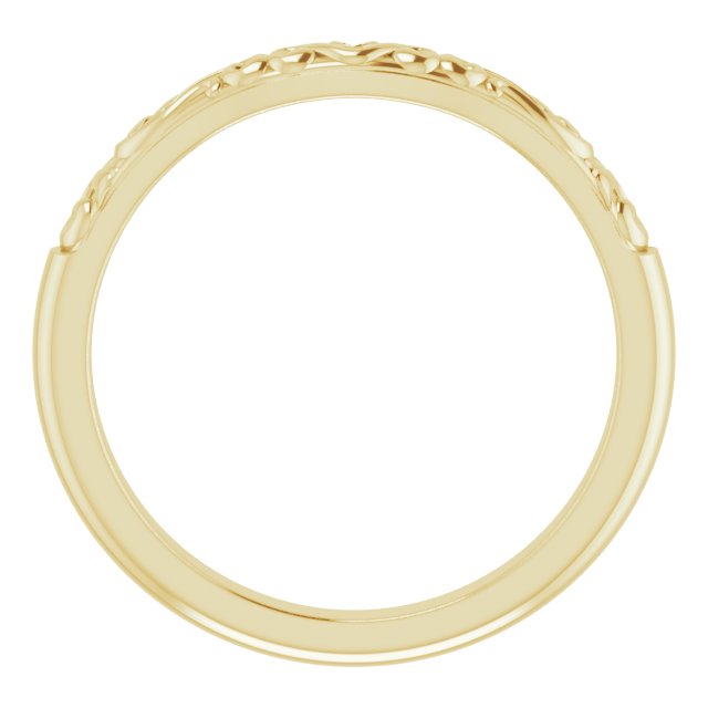 14K Yellow Band for 9 mm Square Ring