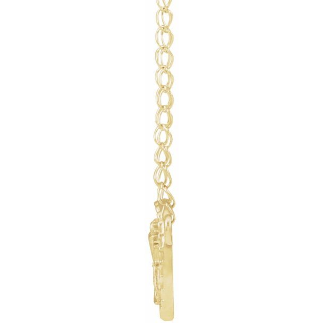 14K Yellow 13.65x12 mm First Communion Youth 16' Necklace