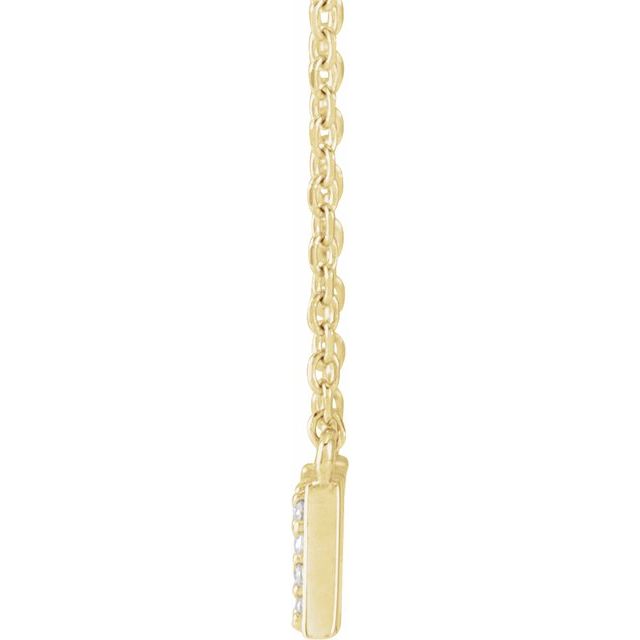 14K Yellow 1/10 Natural Diamond 'Mama' 18' Necklace