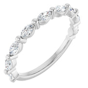 14K White 1/2 CTW Natural Diamond Anniversary Band