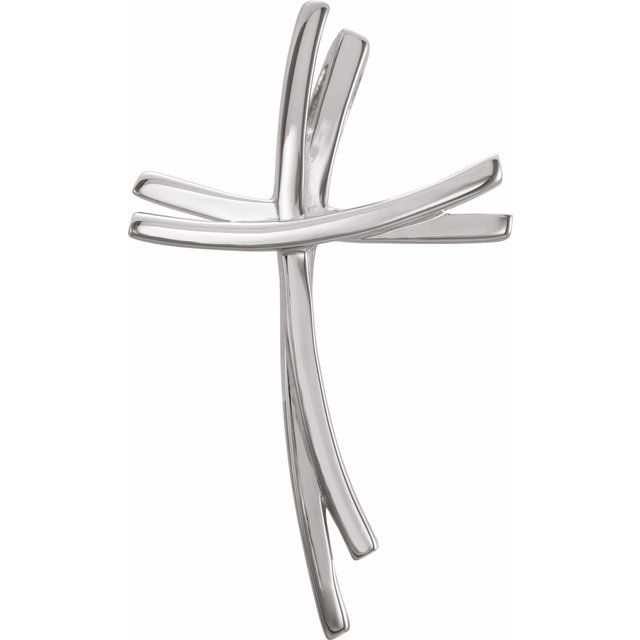 Sterling Silver 29x15 mm Cross Pendant