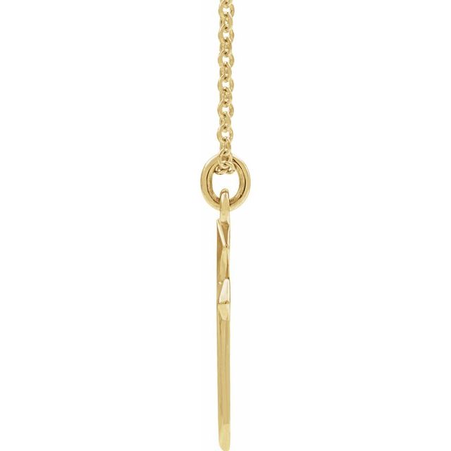 14K Yellow Cross 18' Necklace