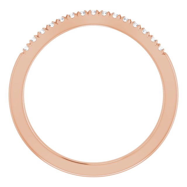 14k Rose 1/10 Ctw Natural Diamond French-set Band