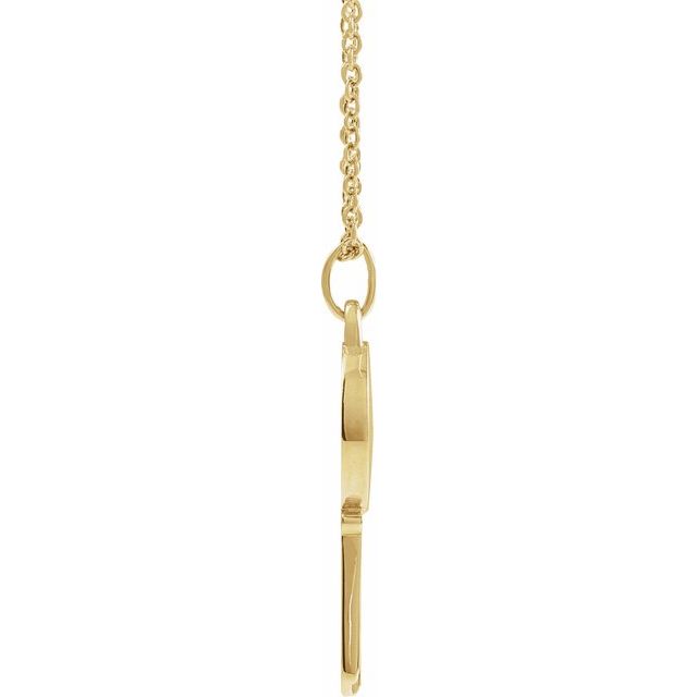 14K Yellow Engravable Key 16-18' Necklace