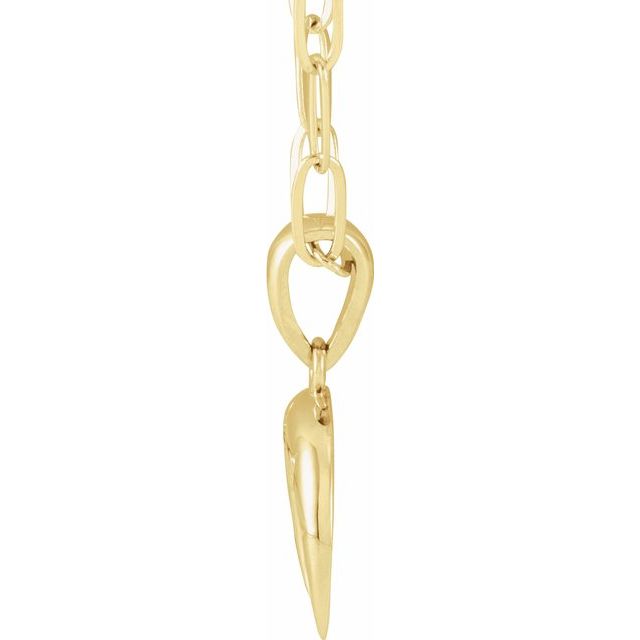 14K Yellow Crescent Moon 18' Necklace
