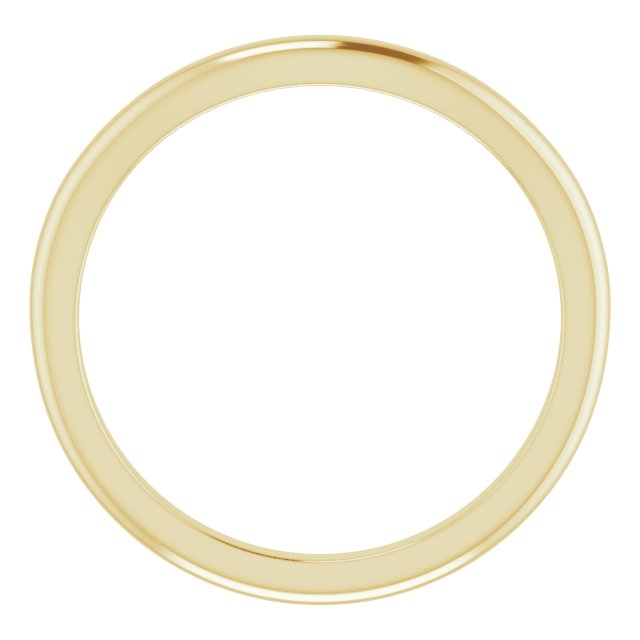 14K Yellow Band for 7x5 mm Oval Ring