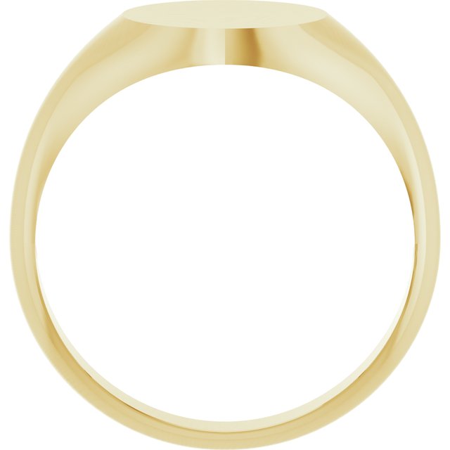 14K Yellow 9.5 mm Signet Ring