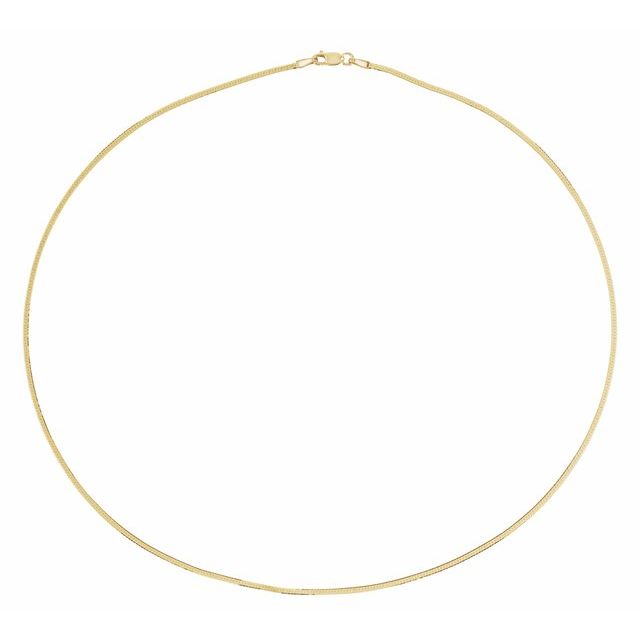 14K Yellow 1.6 mm Herringbone 18' Chain