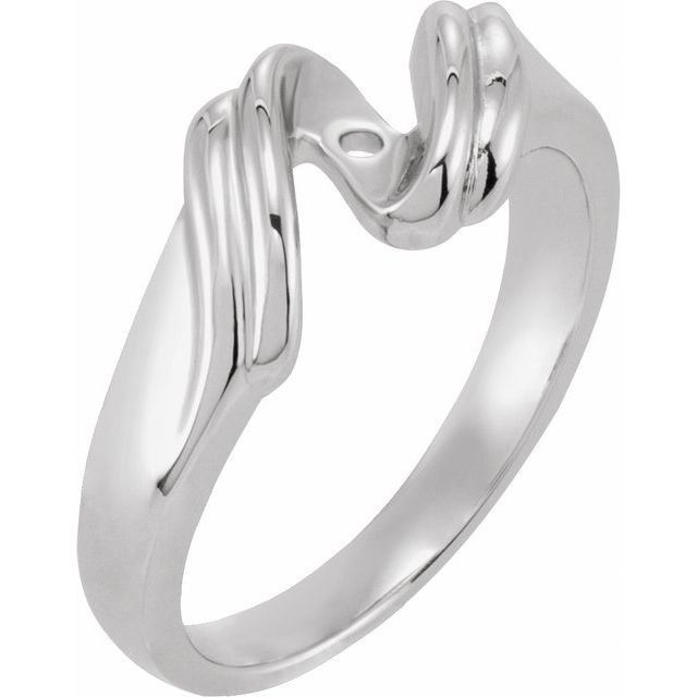 14K White Freeform Peg Shank