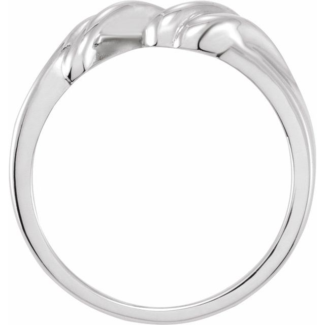 14K White Freeform Peg Shank