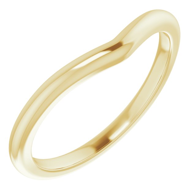 18K Yellow Band for 7x3.5 mm Marquise Ring