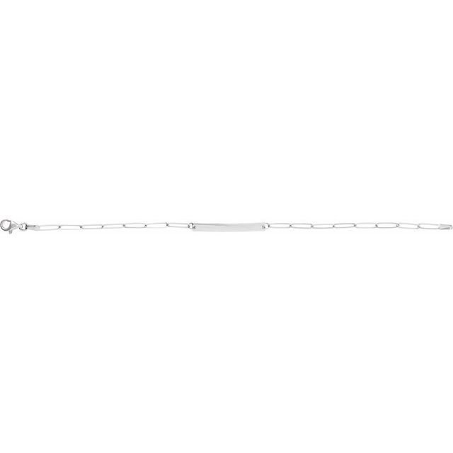Sterling Silver Engravable Bar 7' Bracelet