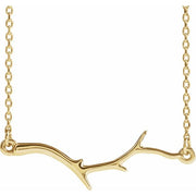 14K Yellow Branch Bar 16-18' Necklace