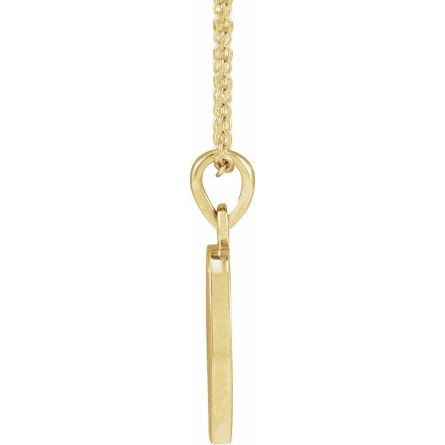 14K Yellow Retro 'Love' 16-18' Necklace