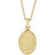 14K Yellow Retro 'Love' 16-18' Necklace