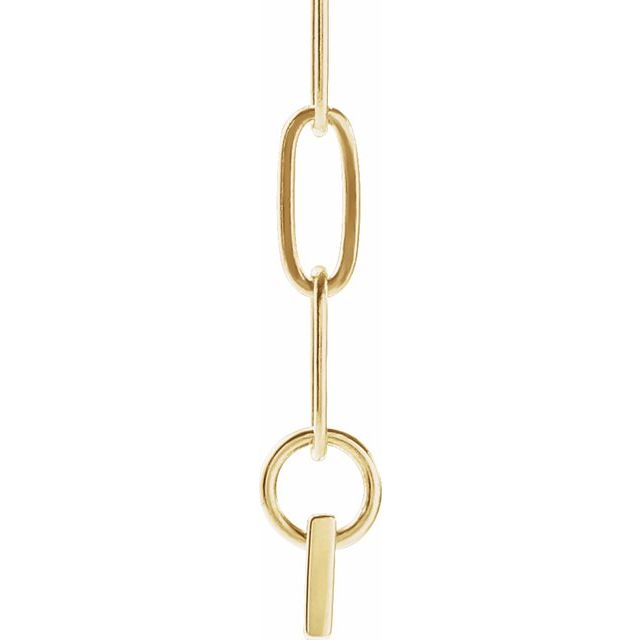 14K Yellow Engravable Bar 16' Necklace