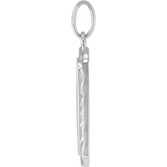 Sterling Silver Engravable Sunburst Pendant