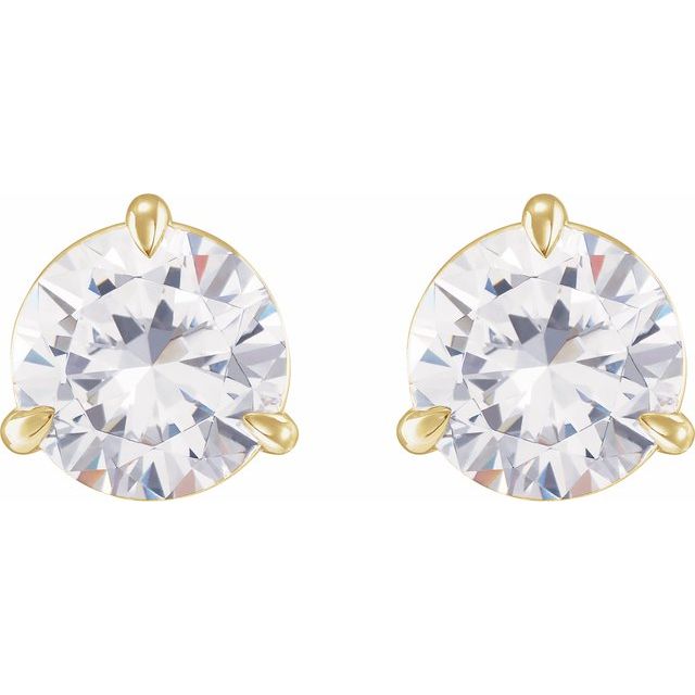 14K Yellow 3/8 CTW Natural Diamond Earrings
