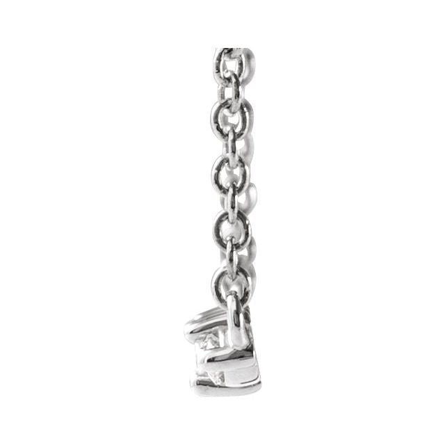 Sterling Silver 1/6 CTW Natural Diamond Bar 18' Necklace