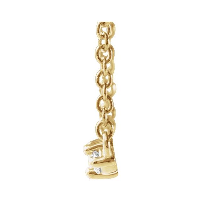 14K Yellow 1/6 CTW Natural Diamond Bar 18' Necklace