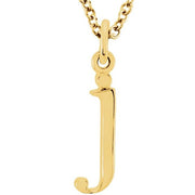 14K Yellow Lowercase Initial j 16' Necklace