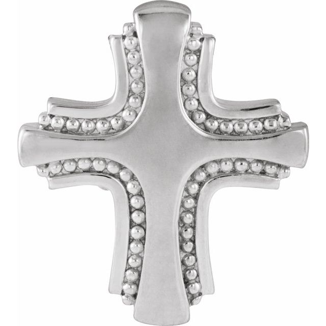 Sterling Silver 19.75x17 mm Cross Slide Pendant
