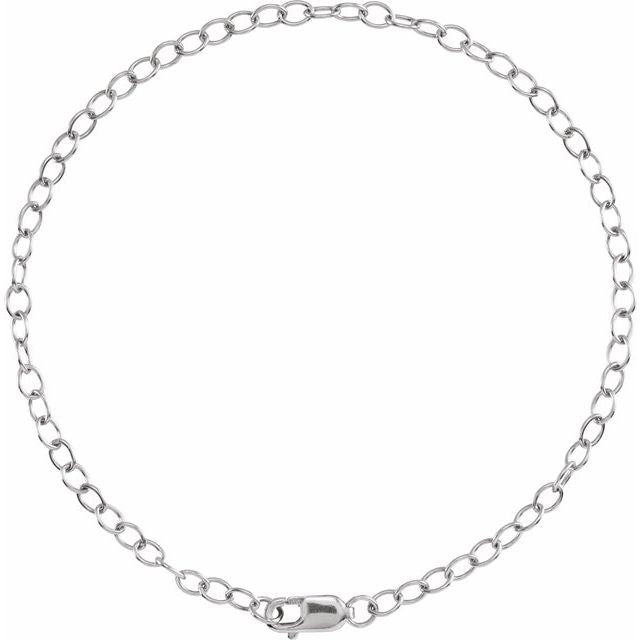 Sterling Silver 2.5 mm Cable 7' Chain