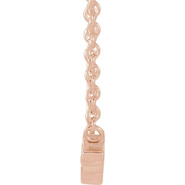 14K Rose Script 'XO' 16' Necklace