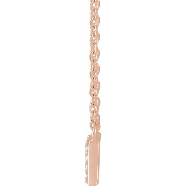 14K Rose 1/10 Natural Diamond 'Mama' 18' Necklace