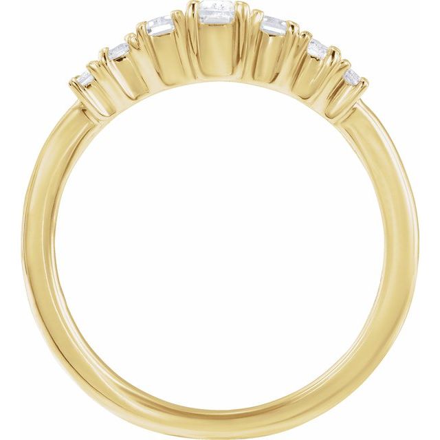 14k Yellow 1/2 Ctw Lab-grown Diamond Ring