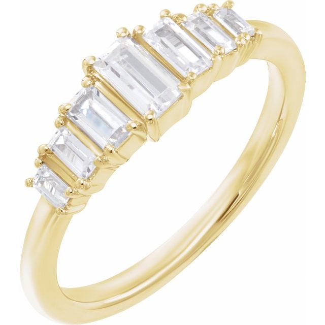 14k Yellow 1/2 Ctw Lab-grown Diamond Ring