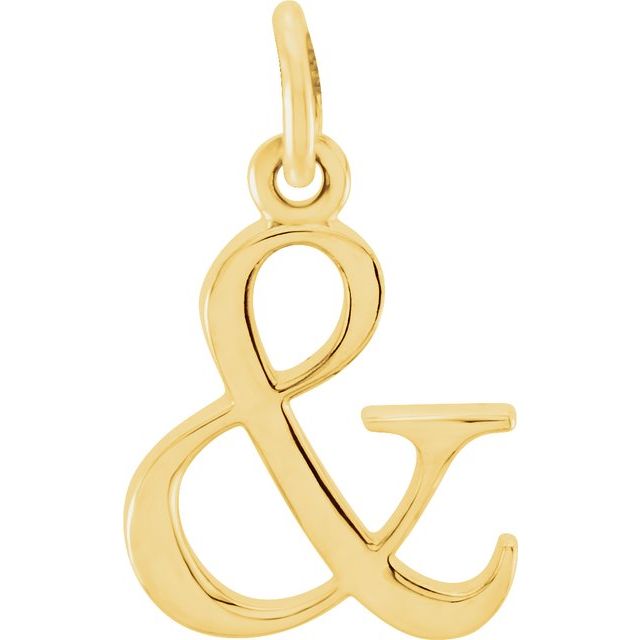 14K Yellow Ampersand Pendant