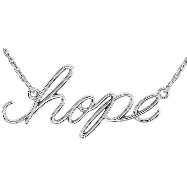 14K White Hope 16 1/2' Necklace