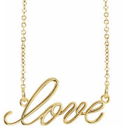 14K Yellow Love 16 1/2' Necklace