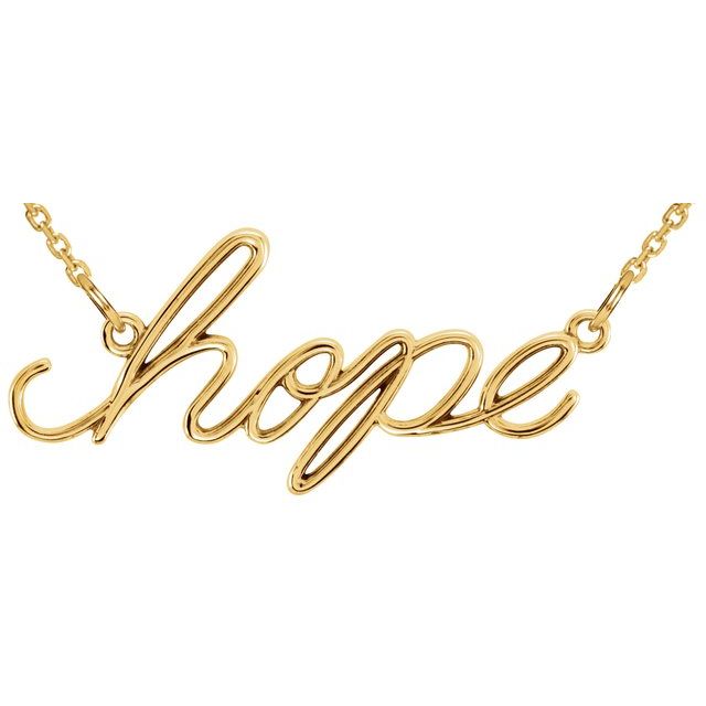 14K Yellow Hope 16 1/2' Necklace