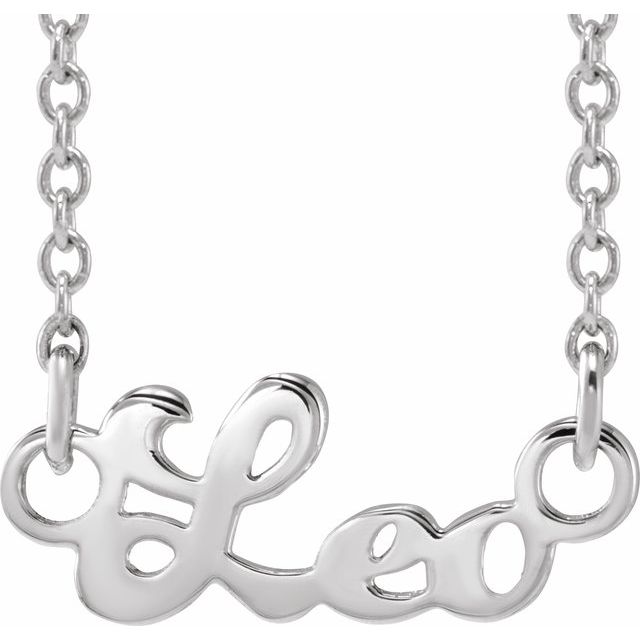 Sterling Silver Leo Zodiac 18' Necklace