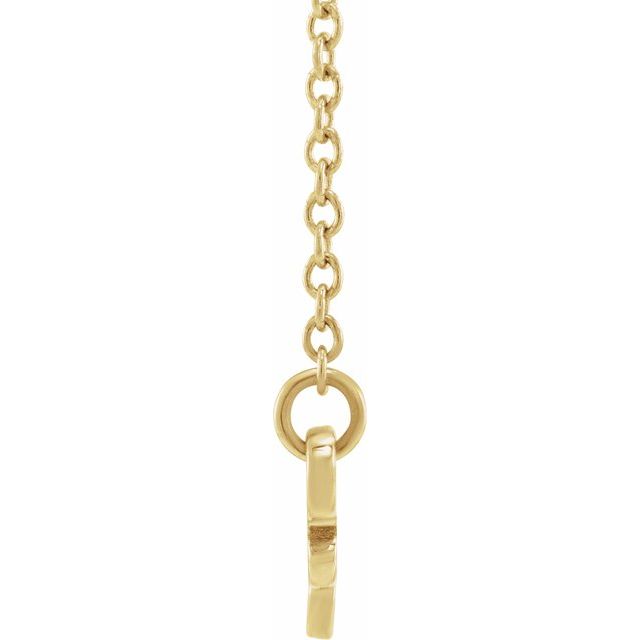 14K Yellow Aquarius Zodiac 18' Necklace