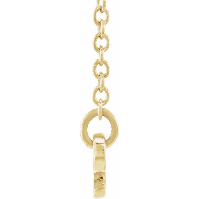 14K Yellow Libra Zodiac 18' Necklace