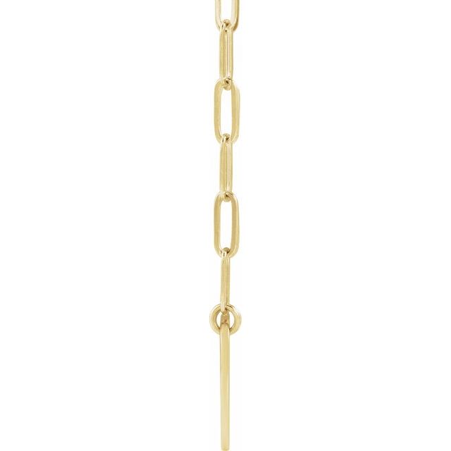 14K Yellow Engravable Heart 18' Necklace