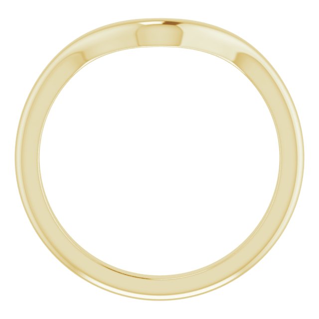 14K Yellow Band for 9x4.5 mm Marquise Ring