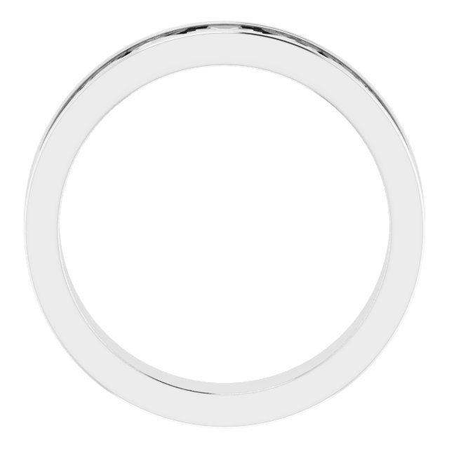 14K White Sculptural Band Size 7