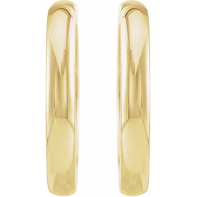 14K Yellow 17 mm Hinged Hoop Earrings