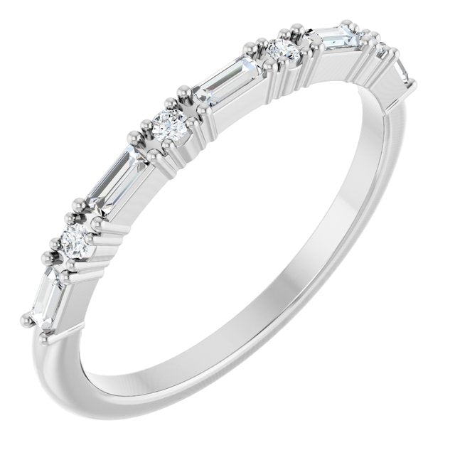 14K White 1/5 CTW Natural Diamond Anniversary Band